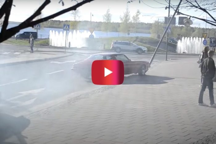 Driver Crashes ’75 Camaro in Burnout Attempt