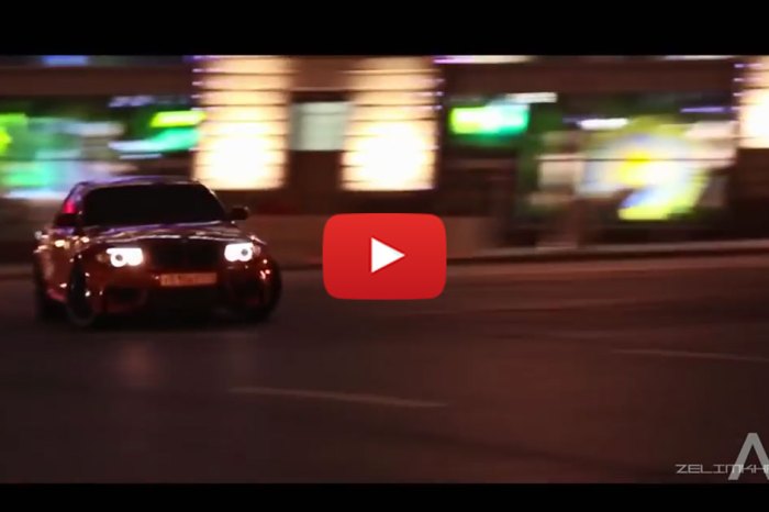 BMW Drifting Through Moscow Traffic