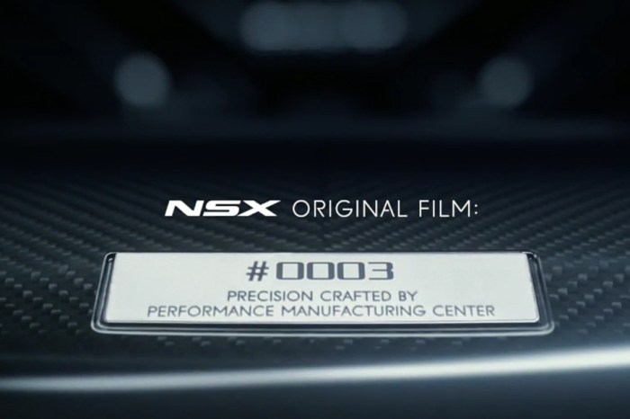[VIDEO] Acura Is Promising Every NSX Owner An Original Short Film Featuring Their Car