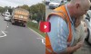 Trucker Comforts Elderly Woman After Sidewiping