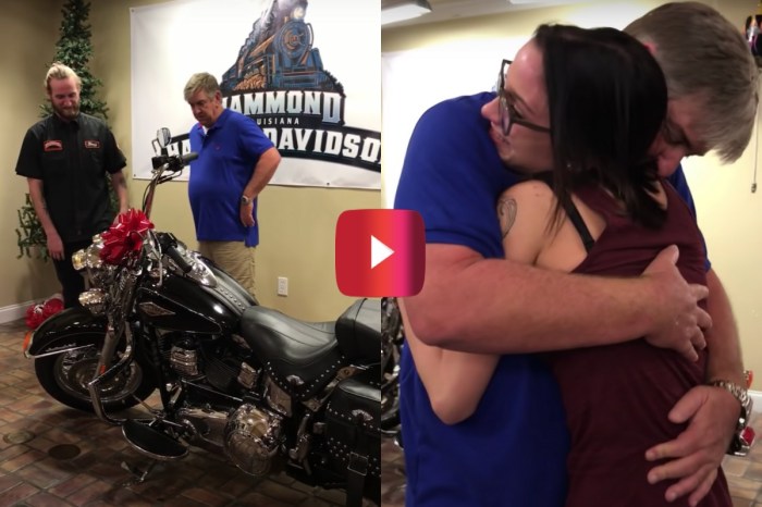Daughter Surprises Her Dad With a Harley, and If the Video Doesn’t Get You in the Christmas Spirit, Nothing Will