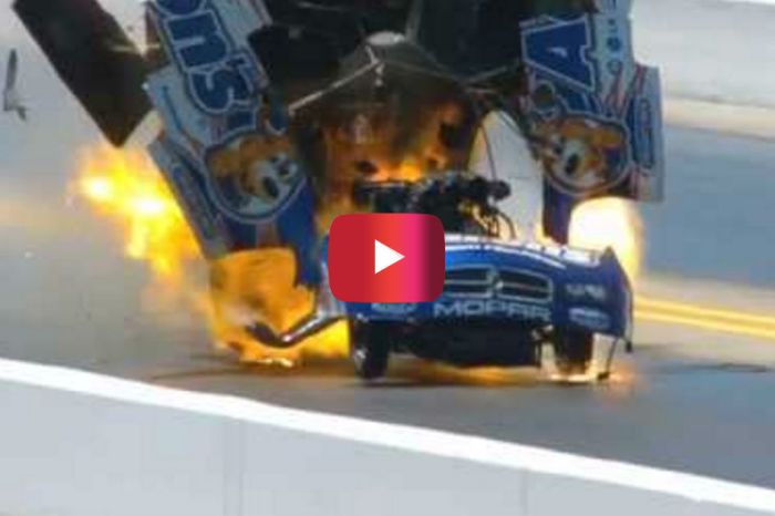 Incredible Slow Motion Footage of 2012 Funny Car Explosion Will Stun You
