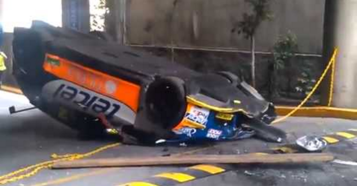 Crew Accidentally Drops a Rally Car Off a Crane Lift