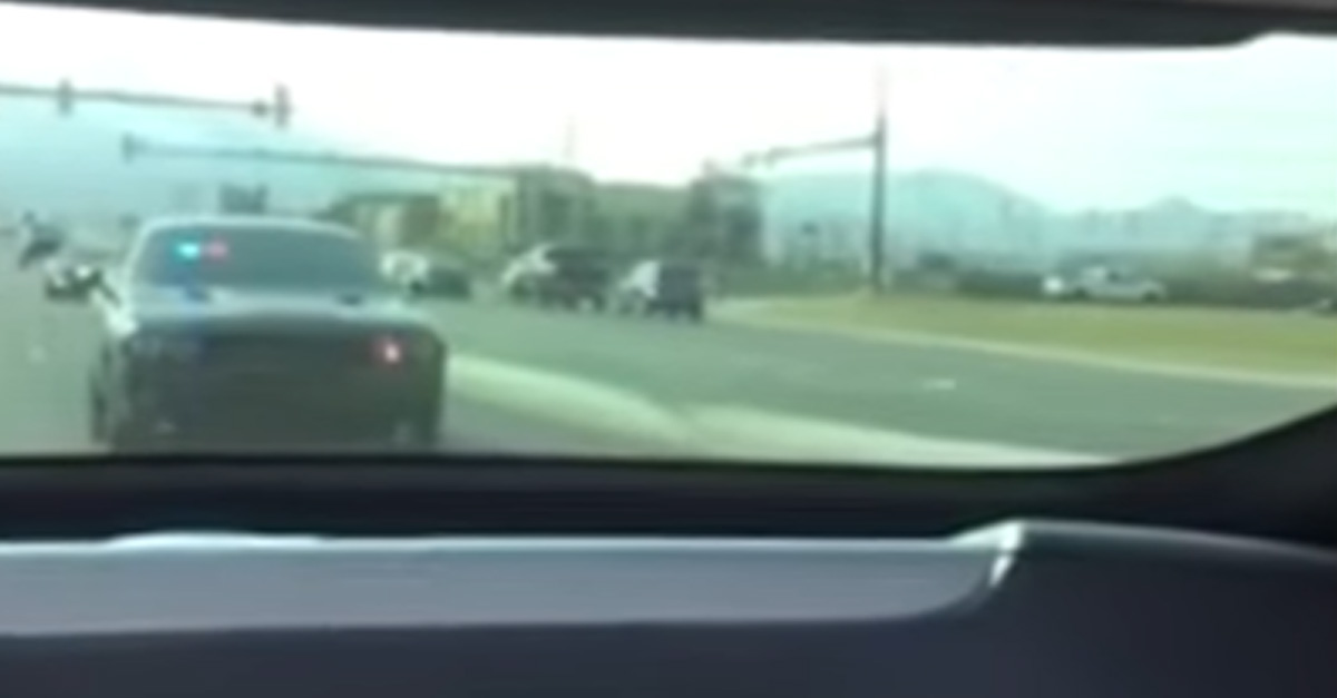 Driver accidentally races undercover cop in an unmarked Challenger