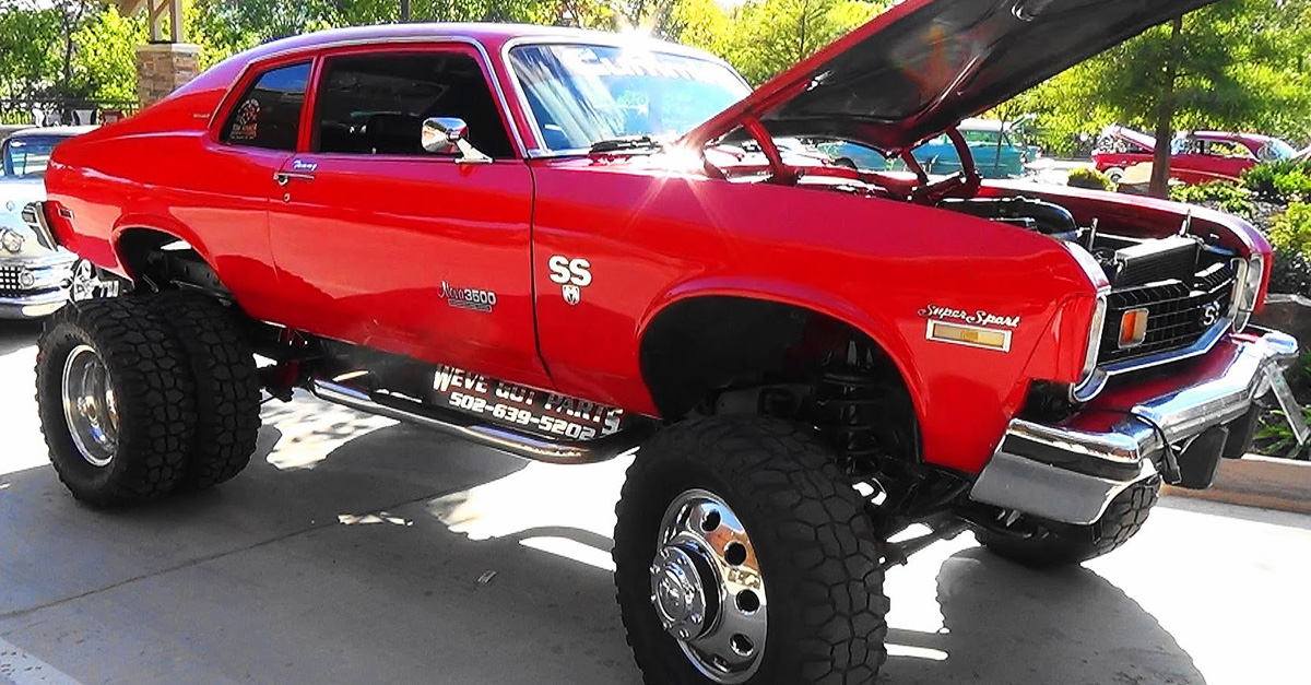 1974 Chevy Nova gets a beastly upgrade with Ram 3500 4×4 chassis