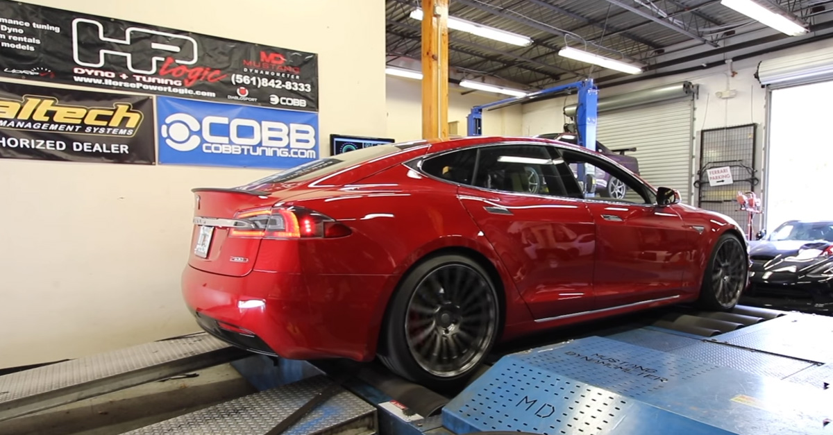 the first ever tesla model s p100d with ludicrous plus on a dyno