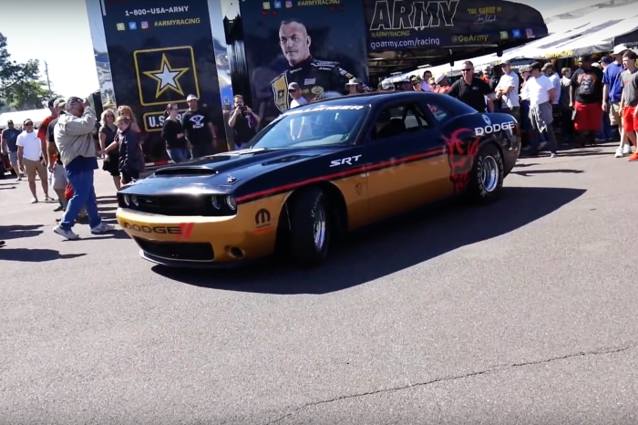 This video claims to be the first Dodge Demon drag race in public