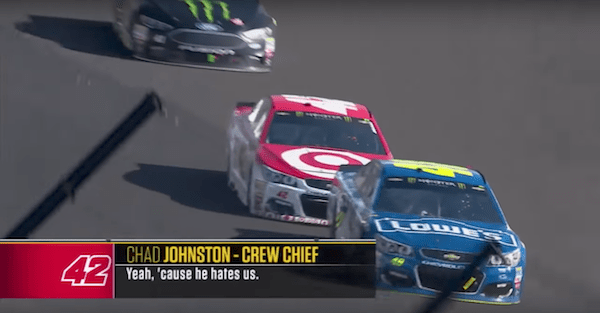 Tempers flared even among teammates during the tension-filled Brickyard 400