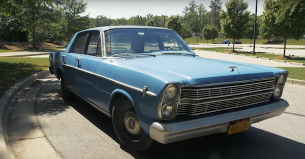 Watch a young man struggle to handle this awesome 1966 Ford Galaxie