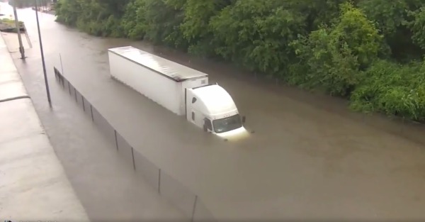 A news crew covering Hurricane Harvey was in the right place at the right time to help save a life