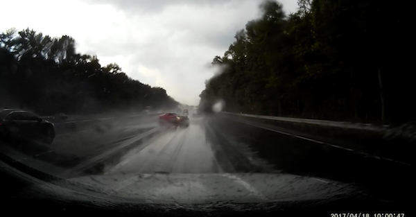 A Dodge Viper in the rain is as sketchy as you’d think