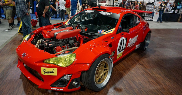 Even a pro drifter couldn’t keep from crashing his Ferrari-powered Toyota