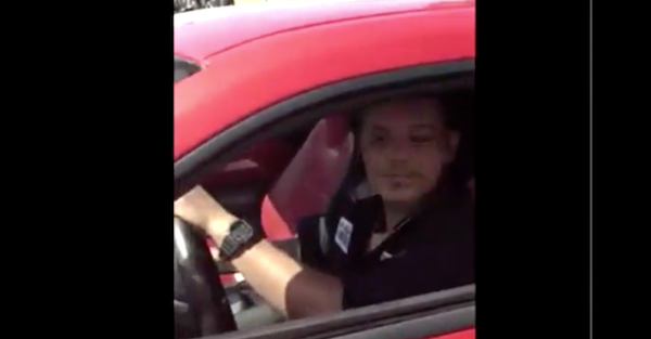 California woman confronts a dealership employee speeding off in her car
