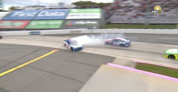 Danica Patrick took out another driver when she went low at Martinsville