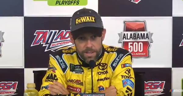 A furious Matt Kenseth rips into his crew chief after a penalty cost him dearly