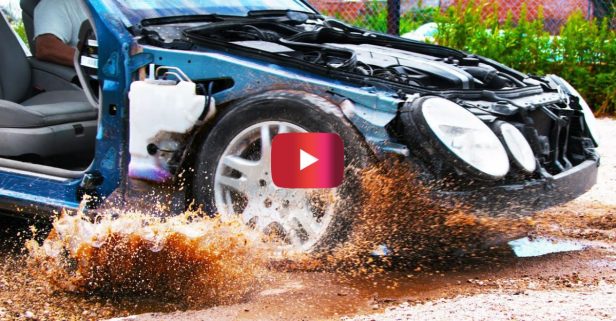 What Driving Through Potholes Looks Like in Slow Motion