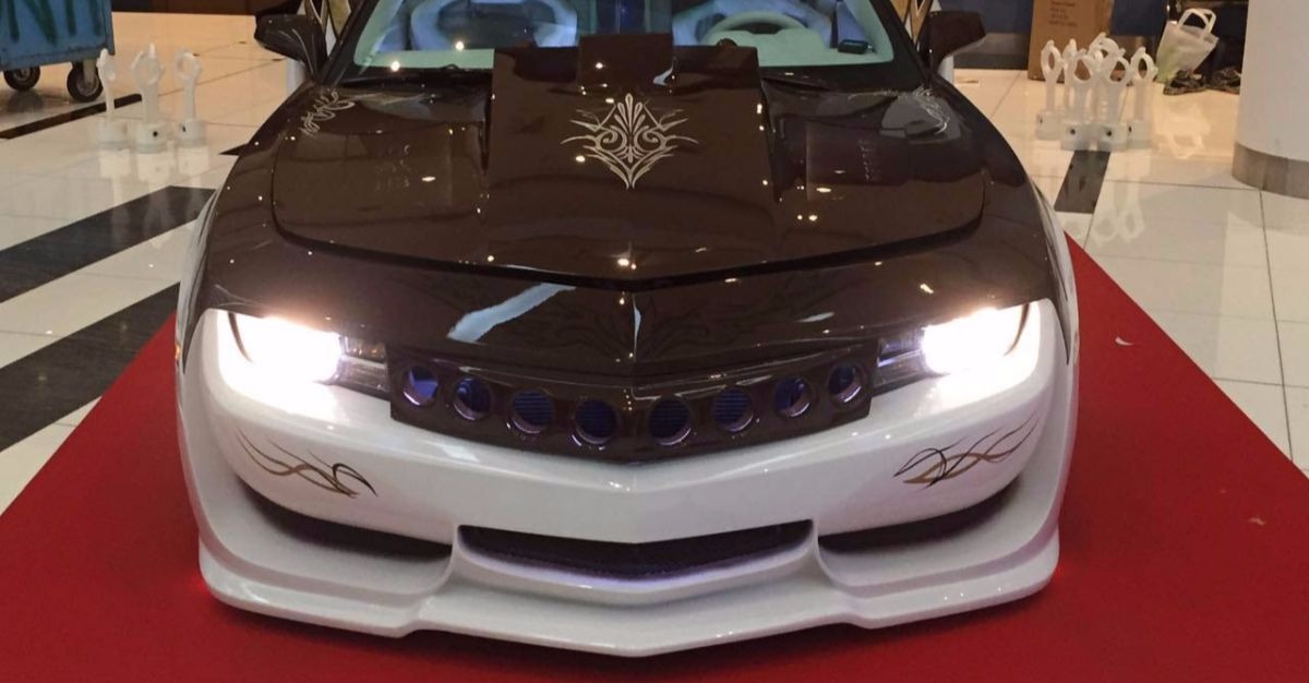 This custom Camaro is an automotive mullet