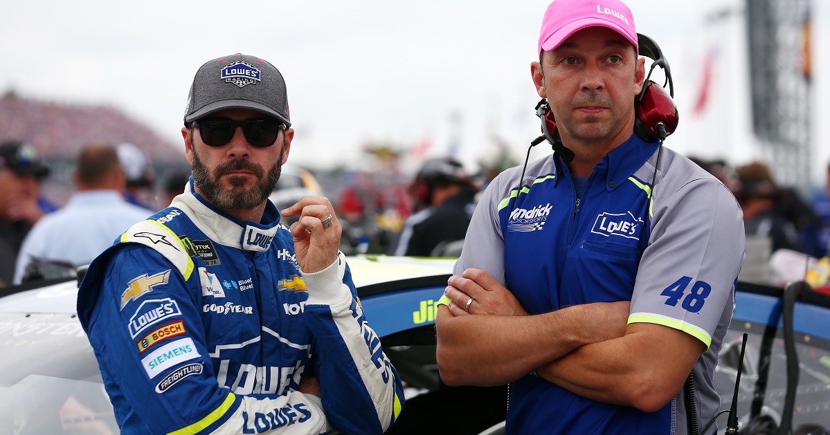 Jimmie Johnson and Chad Knaus have tense back and forth over radio in Phoenix