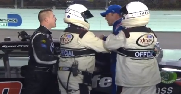 Two drivers go at each other after a tense Xfinity race