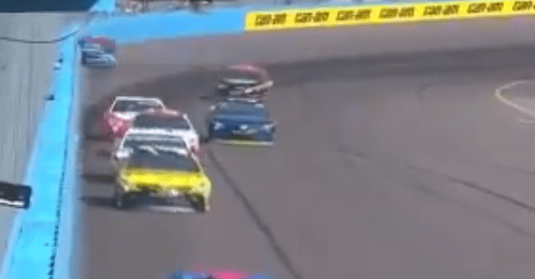 Trevor Bayne slams into the wall at Phoenix and he tells his team it really hurt