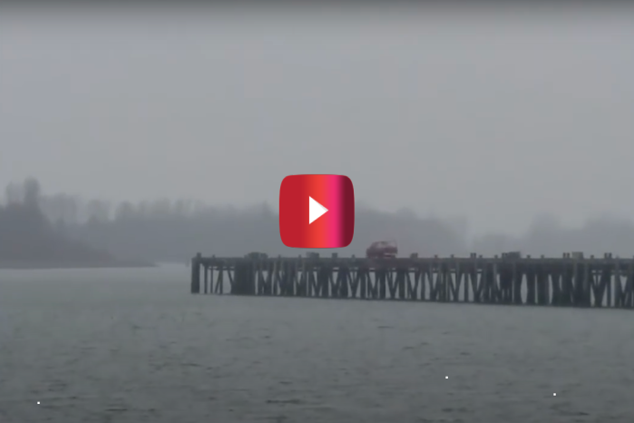 Wild Footage Shows Man Driving Off Pier to Avoid Police