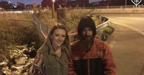 A homeless man gave his money to a stranded motorist. When people found out they opened their hearts