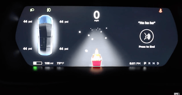 Tesla owners discovered a new Easter egg over the holidays