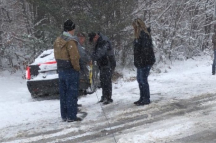 Snow sends Dale Earnhardt Jr. crashing straight into a tree
