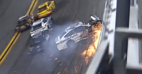Aric Almirola has a surprising reaction to a very late wreck that cost him Daytona