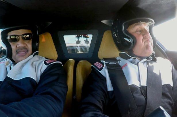 Jay Leno Blows Out the Window in Jet Car at 130 MPH With Neil deGrasse Tyson Along for the Ride