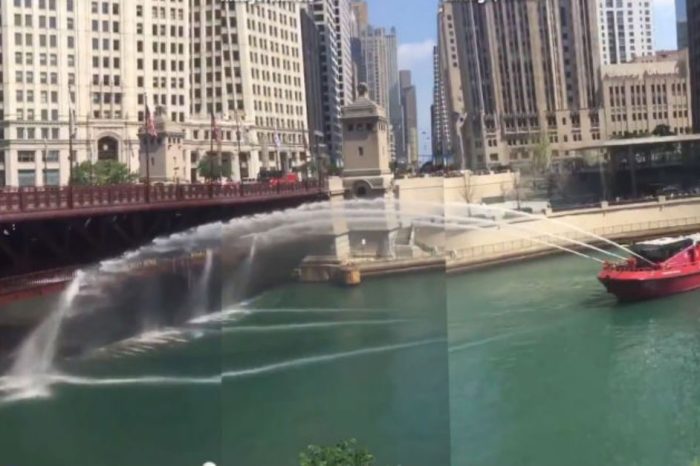 It’s So Hot in Chicago, They Had to Hose Down a Bridge Like This
