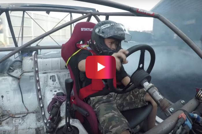 Kid Learns to Drive Stick in Seconds, Does Donuts in UTV