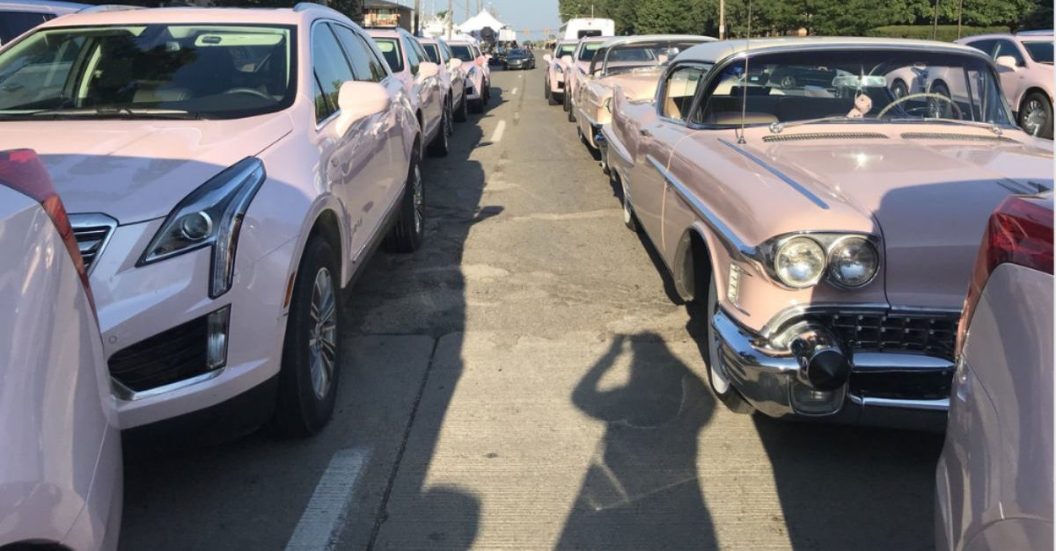 Aretha Franklin Funeral Pink Cadillacs