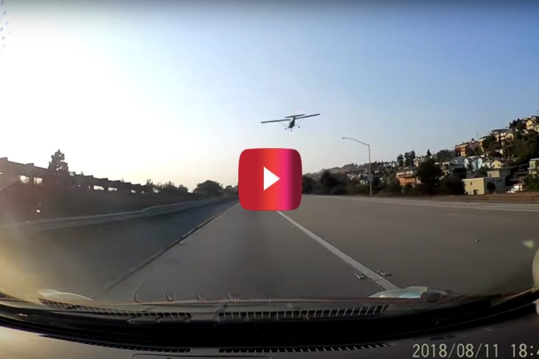 emergency plane landing california highway