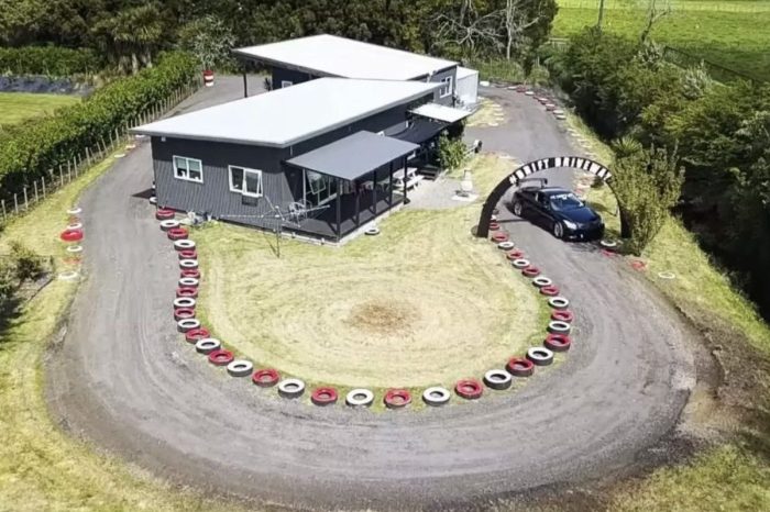 Mechanic Builds a 425-Foot Drift Track Around His House