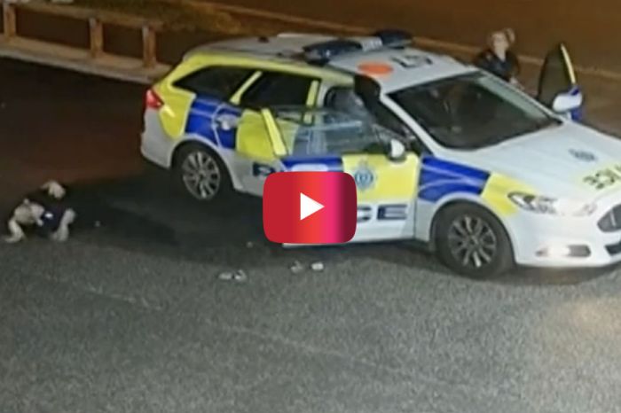 Watch the Intense Moment a Robber Tries Carjacking Police in the UK
