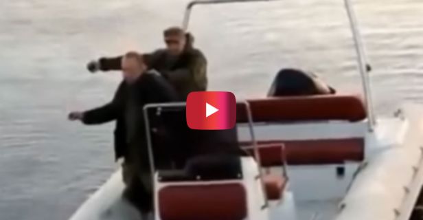 Idiots Fishing with Hand Grenade Blow up Boat