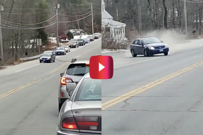 Speeding Fugitive Slams Into Car After Hitting Spike Strip