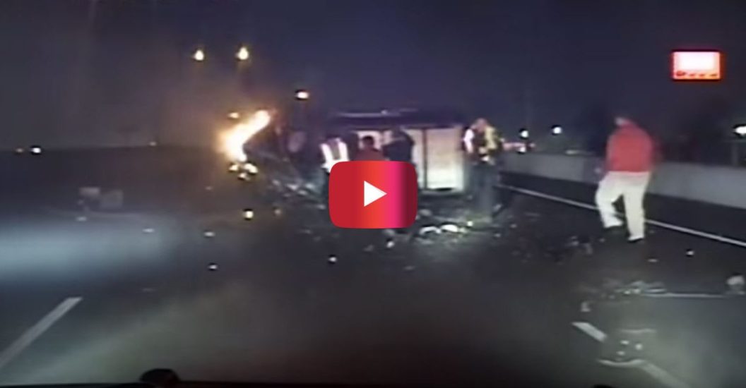 burning car rescue