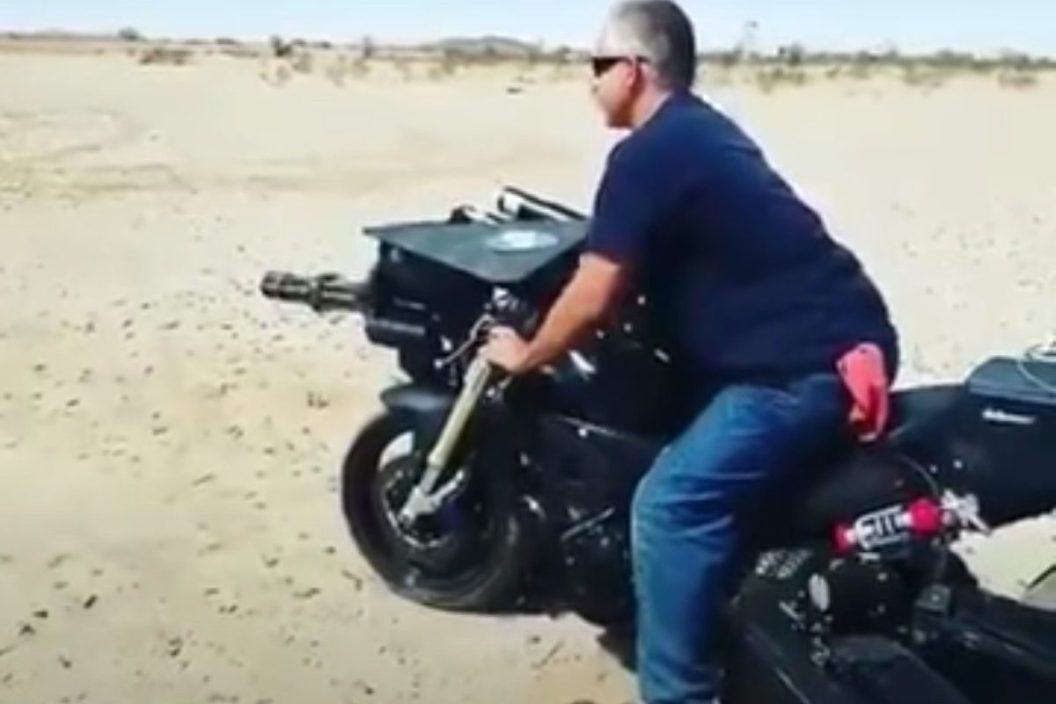 motorcycle with minigun