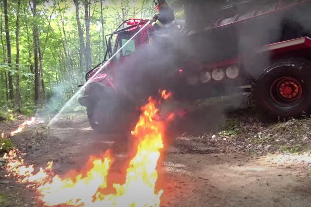 Extreme Brush Truck Has 54-Inch Military Tires and Can Carry 2,000 Gallons of Water