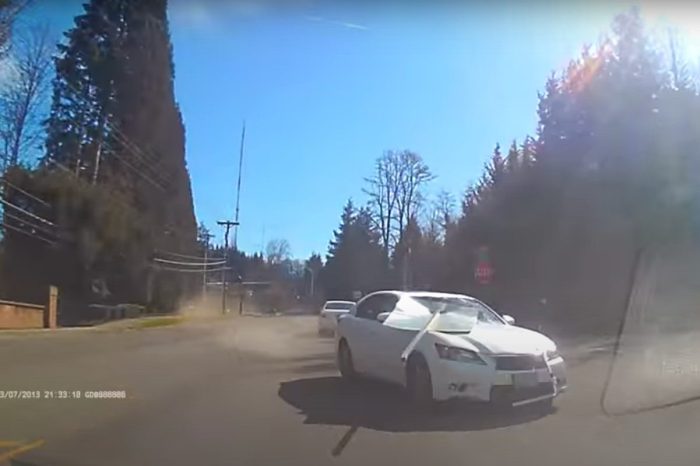 Speeding Car Avoids Head-on Collision by Mere Inches