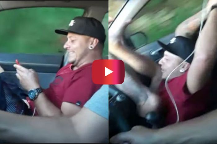 Driver Surprises Buddy With Ultimate Car Prank