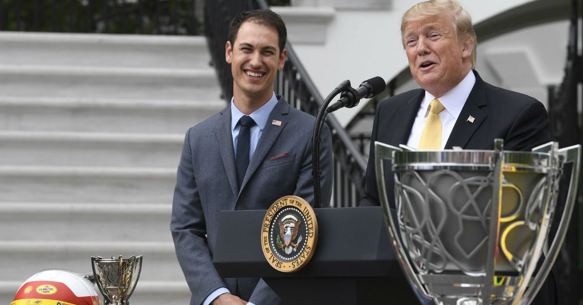 Donald Trump Welcomes Champion Joey Logano to White House, Praises NASCAR Fans
