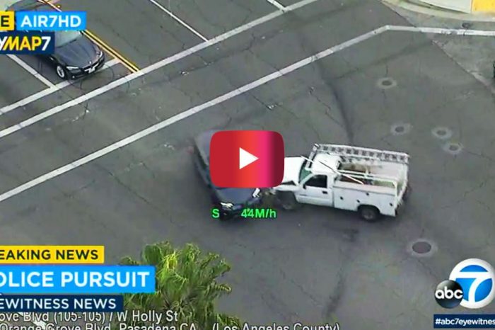 Intense Police Chase in California Ends with Truck Smashing into SUV