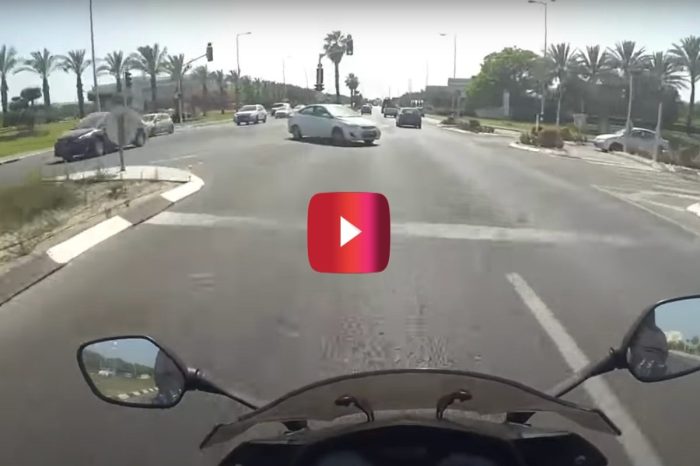 Helmet Cam Captures Biker Getting Clipped by Car