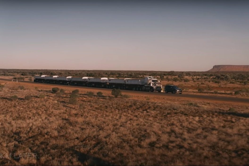 land rover discovery tows 121-ton road train