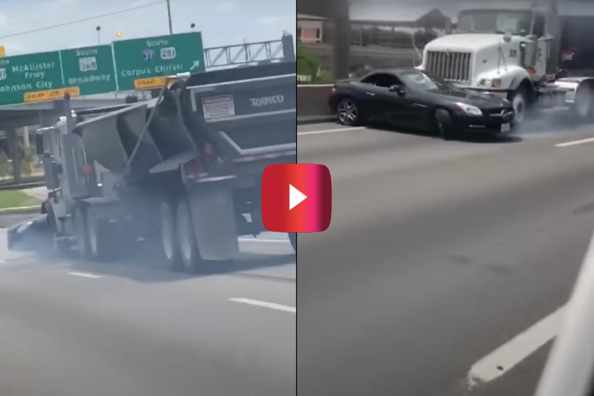 semi drag car for mile on interstate