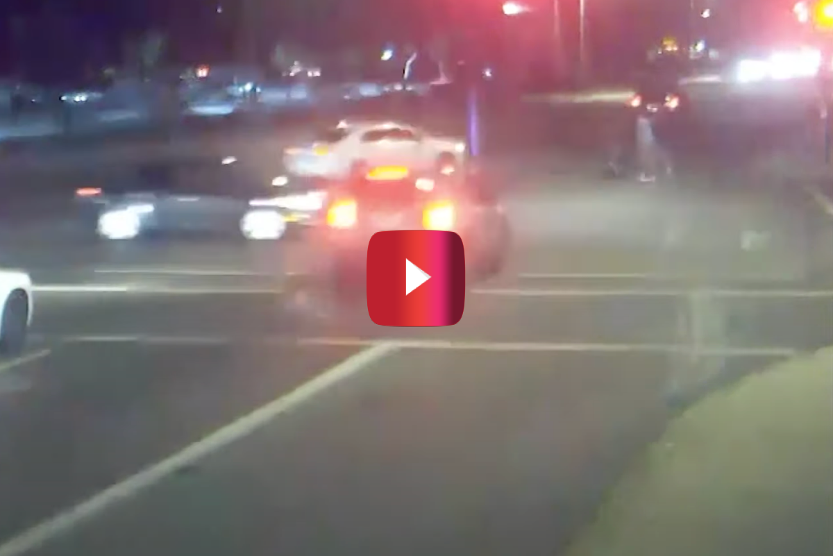 Couple Pushing a Stroller Narrowly Avoids Terrifying Car Crash - alt_driver