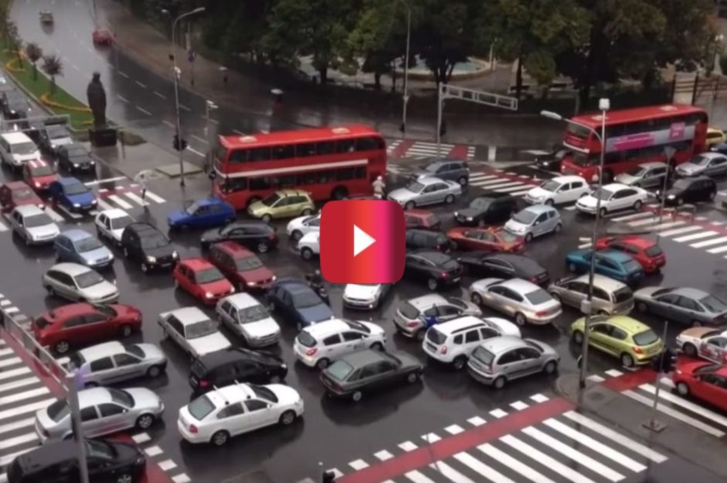 macedonia traffic jam